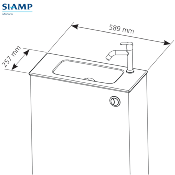 SIAMP 10 0042 66 Vasque lave mains LVM complète pour BCS 800