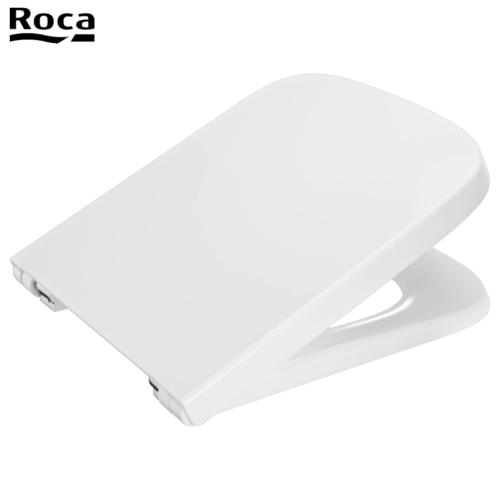 ROCA A80178C004 DAMA SENSO COMPACT - Abattant WC Blanc, Fermeture Ralentie.