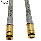 ROCA AG0096409R KIT 2 FLEXIBLES D'ALIMENTATION A CLIPSER D10X3/8" Longueur 470 mm.