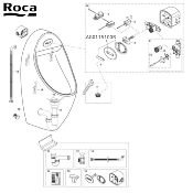 ROCA AG0115100R  EURET - Kit cache chromé +  support + cache capteur.