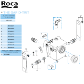 ROCA A34T0N2000 THE GAP/D-TRIT - Pack WC avec Broyeur intégré (400W) dans le pied de la cuvette