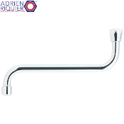 ADRIEN RIQUIER 07929 BEC HORIZONTAL EN FORME DE "S" 250 mm - 3/4' AVEC AÉRATEUR.