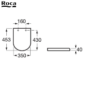 ROCA A801D12003 MERIDIAN/THE GAP ROUND - Abattant pour WC . Silencio slim déclipsable Urea.