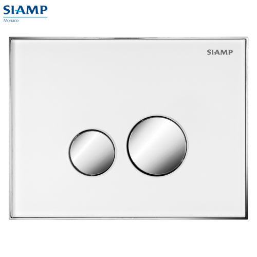 SIAMP 31 1984 60 Plaque de commande REFLET 360 - INGENIO - Blanc Extra Clair/Touches Chromé Mat.