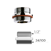 DELABIE 969024.2P Réduction de bec M1/2" - M24/100.