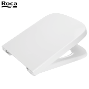 ROCA A80178C004 DAMA SENSO COMPACT - Abattant WC Blanc, Fermeture Ralentie.