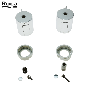 ROCA AG0221600R VICTORIA-T - KIT CROISILLON THERMOSTATIQUES ET FLUX POUR COLONNE DE DOUCHE CHROMÉ.