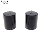 ROCA AG02216NBR VICTORIA-T - KIT CROISILLON THERMOSTATIQUES ET FLUX POUR COLONNE DE DOUCHE NOIRE.