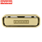 FRANKE 922708 Élément métallique du trop plein rectangulaire, finition reflet d'or.