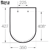 ROCA A801732001 THE GAP SQUARE COMPACT - Abattant double slim frein de chute en Urea déclipsable.