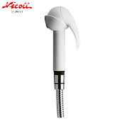 NICOLL 0408070 - 308B - Douchette hygiénique Yasmine blanche G 1/2" avec flexible double agrafage