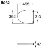 ROCA A801652004 KHROMA - ABATTANT WC FREIN DE CHUTE BLANC.