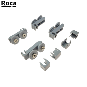 ROCA AM99023702 SUPRA - KIT 4 Chariots à roulettes pour paroi de douche.