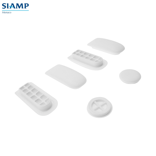 SIAMP 10 0079 55 Set amortisseurs + 2 Tampons pour abattant SOPHIA et AZUR Version PREMIUM SLIM.