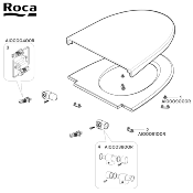 ROCA A801652004 KHROMA - ABATTANT WC FREIN DE CHUTE BLANC.