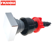 FRANKE 128906 - 133.0301.743 - Bouton rotatif carré, chromé , pour trou diamètre 35 mm.