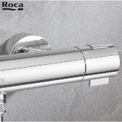 ROCA A5A2E18C0F T-500. Mitigeur Douche thermostatique mural, Chromé.