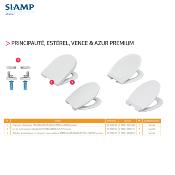 SIAMP 95 9003 07 Set 4 Amortisseurs pour Abattants Principaut, Estrel, Vence et Azur Premium.
