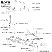 ROCA A505520503 LOFT CONNECTEUR COLONNE