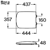 ROCA A801382004 SIDNEY - ABATTANT WC. BLANC. FERMETURE RALENTIE.