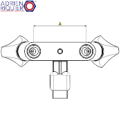 ADRIEN RIQUIER 05950 MELANGEUR BAIN-DOUCHE  80 MM - X1