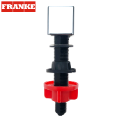 FRANKE 508051 - 133.0175.465 - Bouton rotatif carré, chromé, pour trou diamètre 18/22mm
