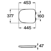 ROCA A801582004 FRONTALIS ABATTANT WC FREIN DE CHUTE BLANC