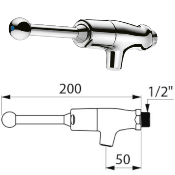 DELABIE 746410 TEMPOSTOP Robinet de lavabo temporisé.