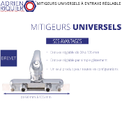 ADRIEN RIQUIER 05981 MITIGEUR BAIN-DOUCHE  ENTRAXE VARIABLE - X1