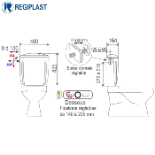 REGIPLAST 2150 REGISTAR Réservoir Attenant à commande double débit 3/6 litres.