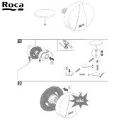 ROCA AB0056400R AQUA - BOUTON DE COMMANDE POUR VIDAGE BAIGNOIRE.