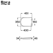 ROCA A801470002 THE GAP - SQUARE - Abattant WC UREA, Blanc.