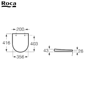 ROCA A801D22003 THE GAP ROUND - ABATTANT WC COMPACT SLIM UREA.