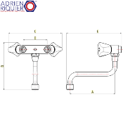ADRIEN RIQUIER 05905 MELANGEUR D'EVIER  60 MM - X1