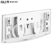 REGIPLAST 1650B Plaque de commande double-débit,  Blanche.