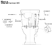ROCA A822893800 CARMEN - KIT COMPLET Mécanisme à câble + Flotteur + Levier.