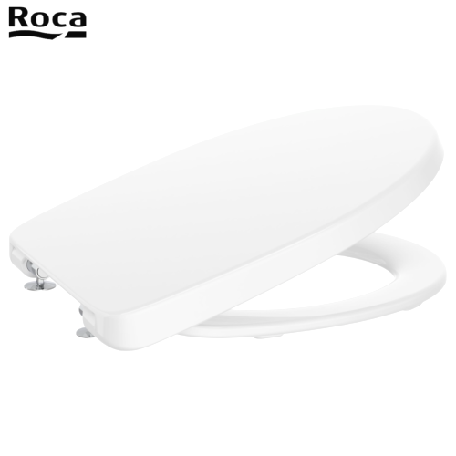 ROCA A801E6201 VICTORIA - Abattant WC Double Blanc pour WC Compact. Charnières métal. Frein de chute.