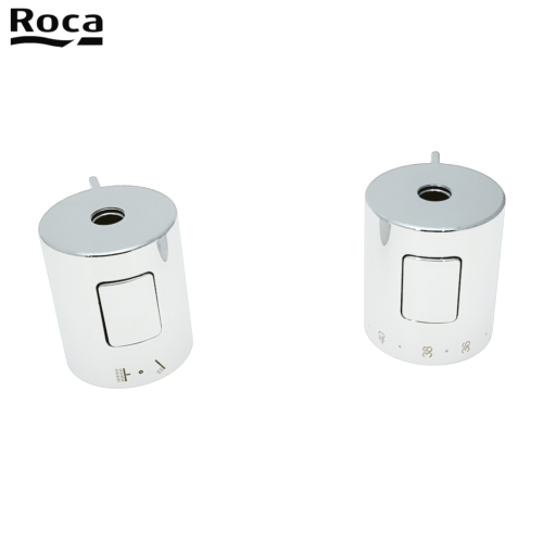 ROCA AG0221600R VICTORIA-T - KIT CROISILLON THERMOSTATIQUES ET FLUX POUR COLONNE DE DOUCHE CHROMÉ.