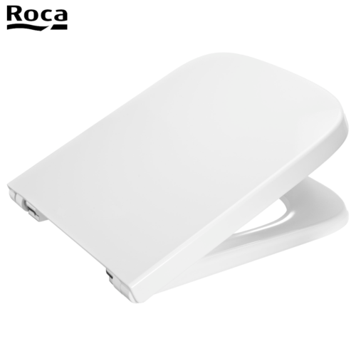 ROCA A80178B004 DAMA SENSO COMPACT - Abattant WC Blanc, Fermeture Standard.