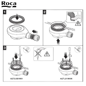 ROCA A27L018000 TERRAN et POLO+  Vidage avec garde d'eau 50mm.