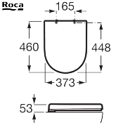 ROCA A801230001 ACCESS - Abattant double avec fixations renforcées.