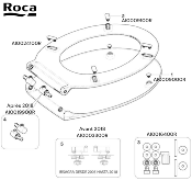 ROCA AI0019900R VICTORIA 05 - KIT CHARNIERE RALENTIE POUR ABATTANT WC.