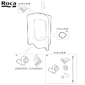 ROCA AV0032800R HALL - FRONTAL SITE - SIPHON URINOIR + KIT FIXATIONS.