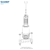 PR-SIAMP 38 9954 10 ASP 43/99B - Mécanisme de chasse et Robinet Flotteur Spécial PORCHER