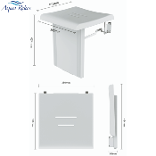 AquaRelax - Siège mural de douche ou d'appoint, monobloc en PEHD.