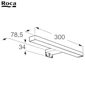 ROCA A813092100 Starlight Applique LED avec pince de fixation.